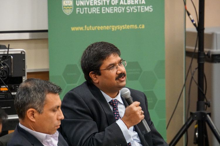Future Energy Systems Deputy Director and Principal Investigator Amit Kumar speaking at the Future of Energy Conference.