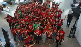 A group image of volunteers from last year's science festival