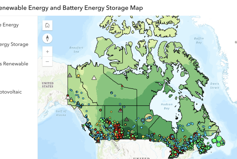 Undertaking the Renovation of the Canadian Renewable Energy and Battery Energy Storage Map